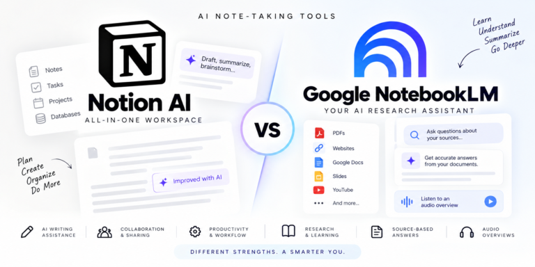 Notion AI vs Google NotebookLM: Which AI Note-Taking Tool Is Better in 2026?