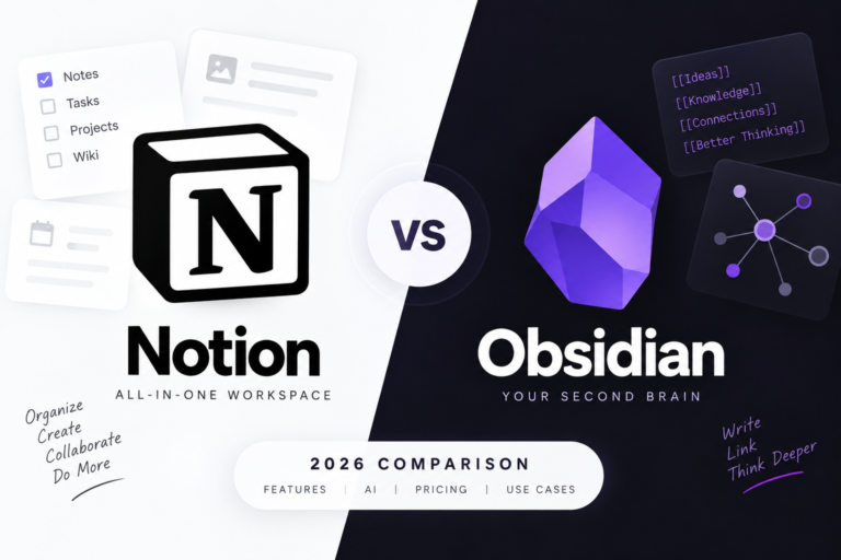 Notion vs Obsidian: Complete Comparison for Students and Professionals